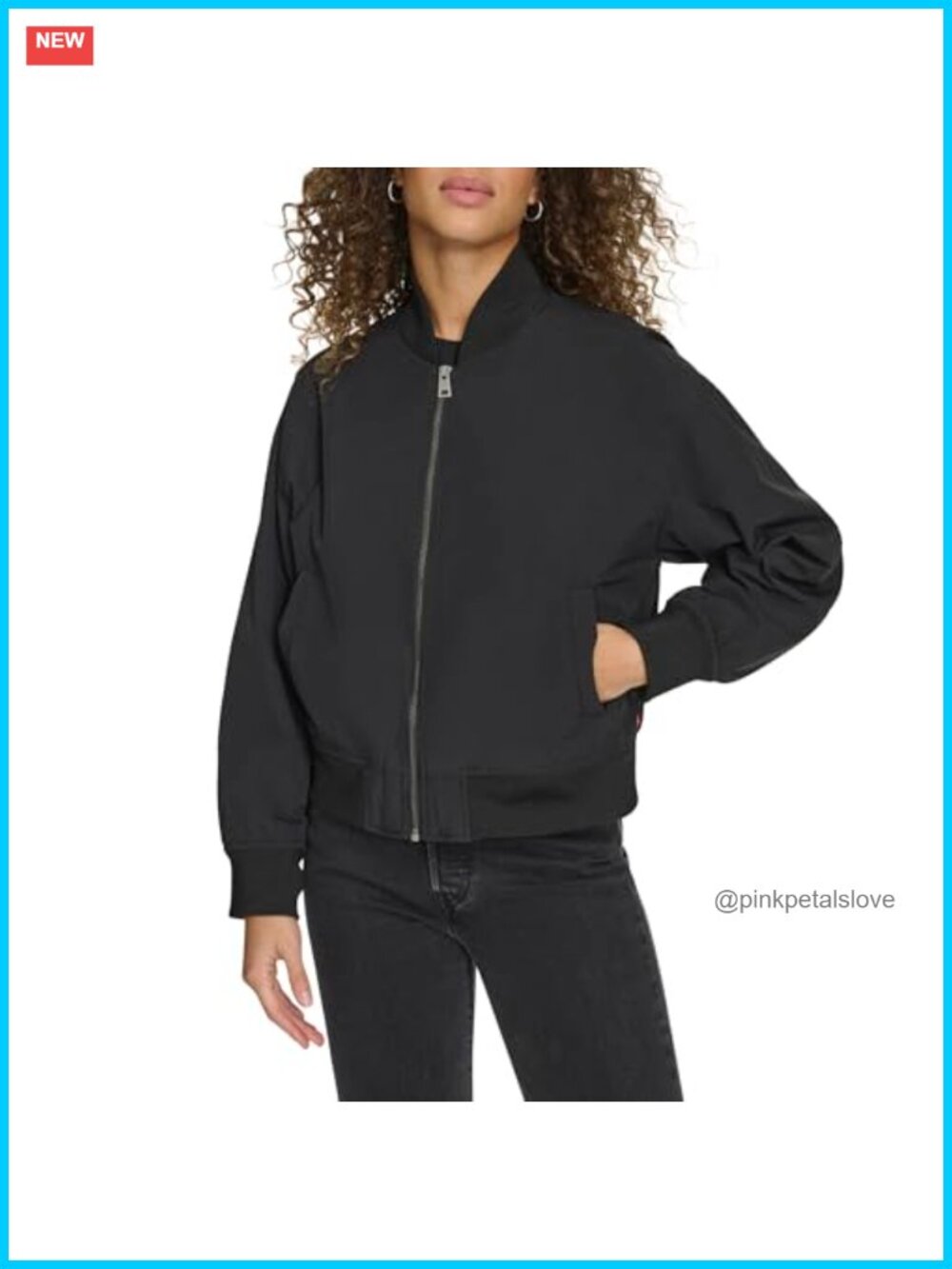 Lightweight Bomber Jacket with Ribbed Cuffs and Hem